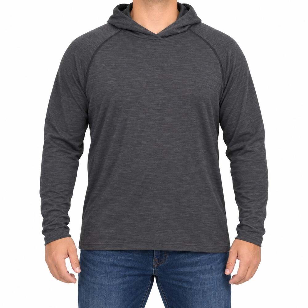 Lululemon Shirt Mens Medium Gray Long Sleeve Hooded Athletic Training Top